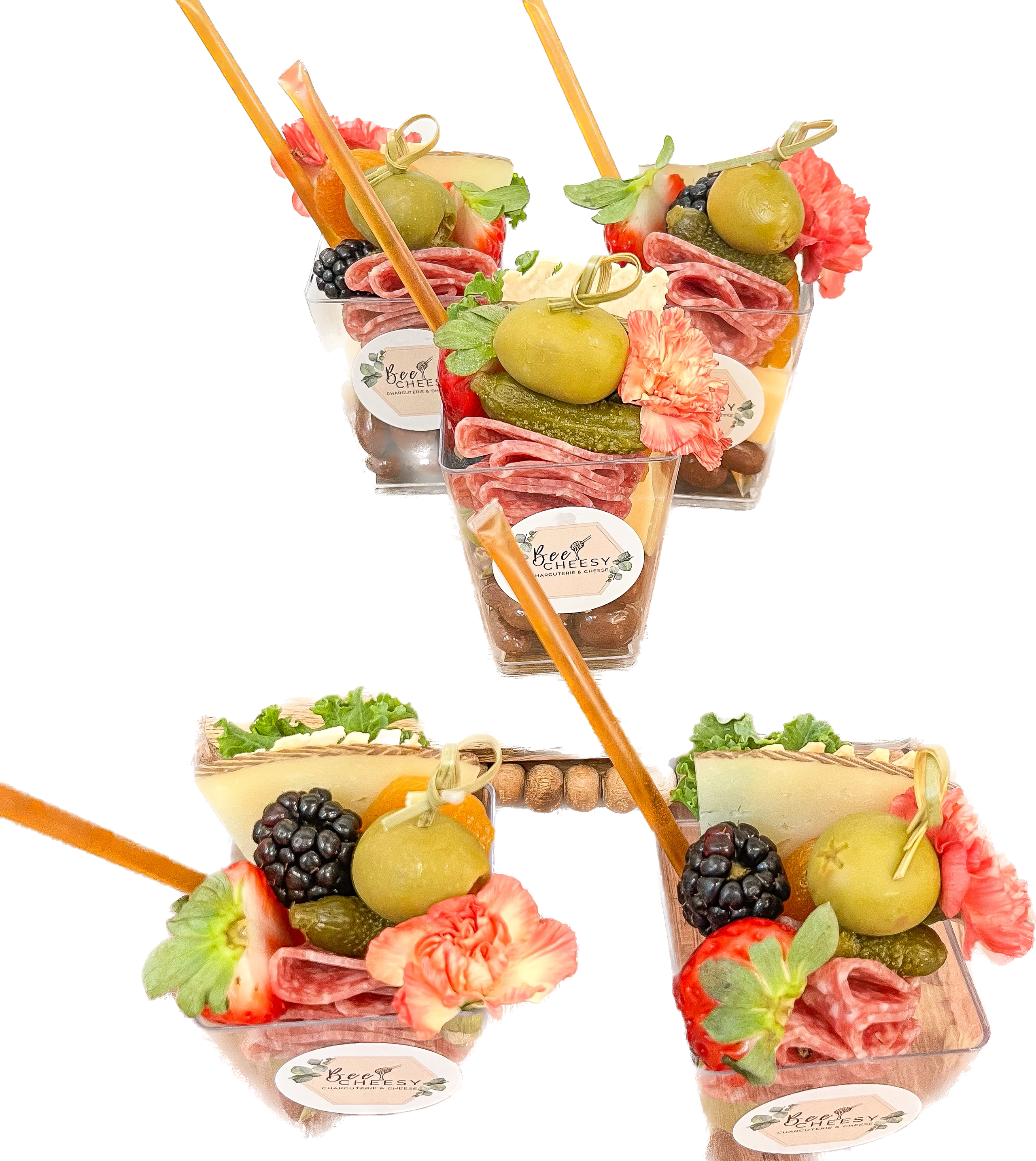 Individual Charcuterie Cups, Party Platters